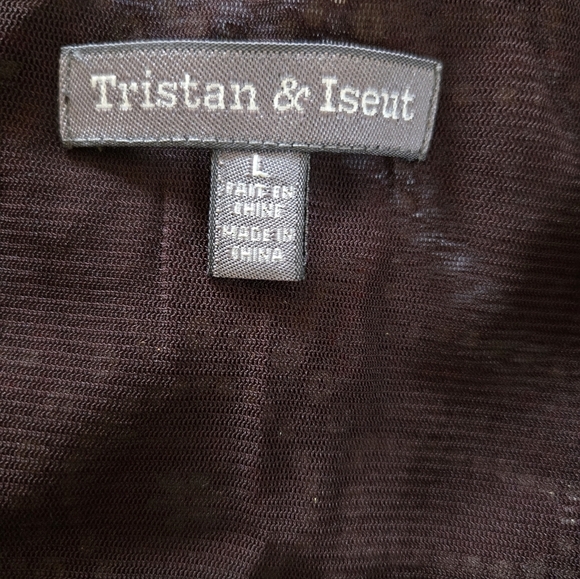 Tristan & Iseut | Red and Blue V-Neck Fitted Tank Top, Size L (Made Small) - Picture 4 of 7